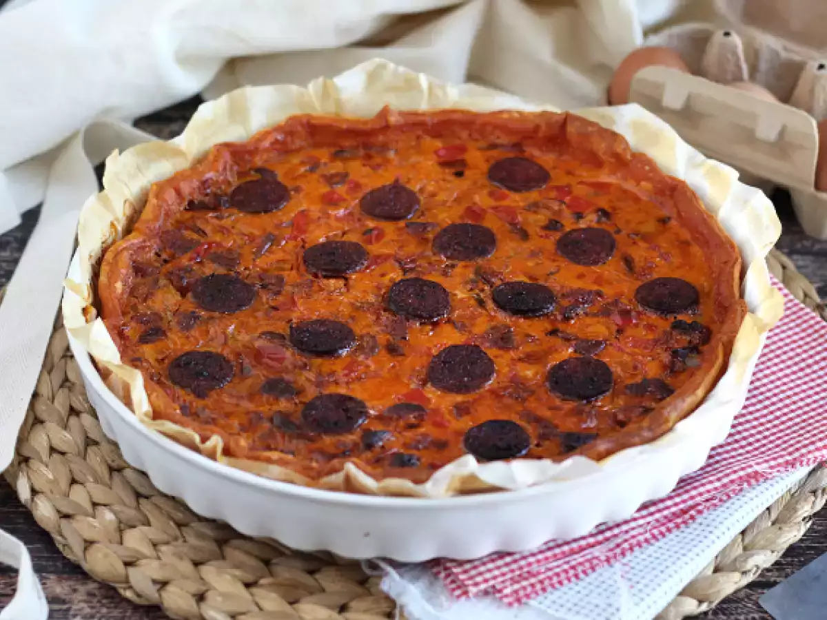 Quiche s paprikami a chorizem - foto 3