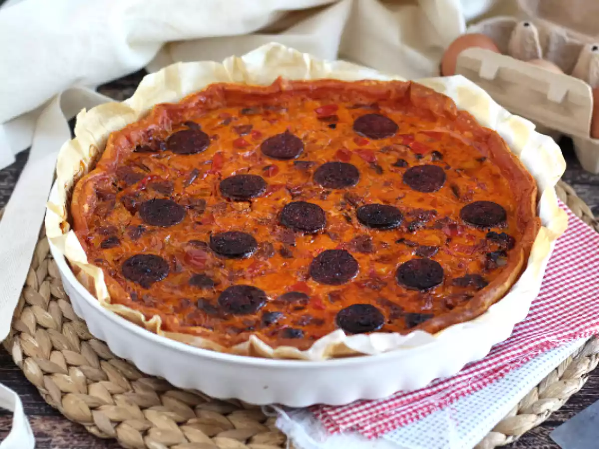 Quiche s paprikou a chorizem - foto 3