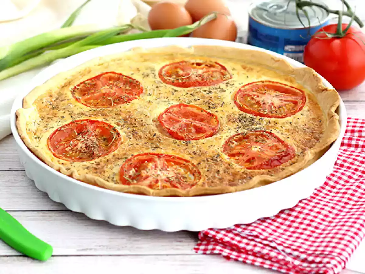 Quiche s tuňákem a rajčaty