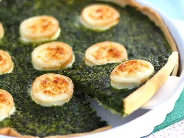 Recept Quiche se špenátem a kozím sýrem