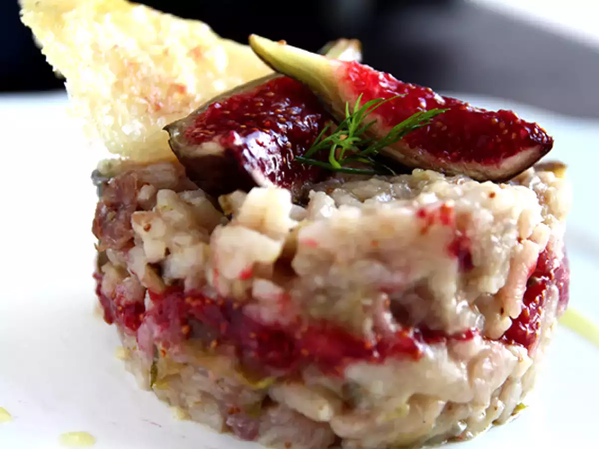 Risotto s fíky, gorgonzolou a šunkou - foto 2