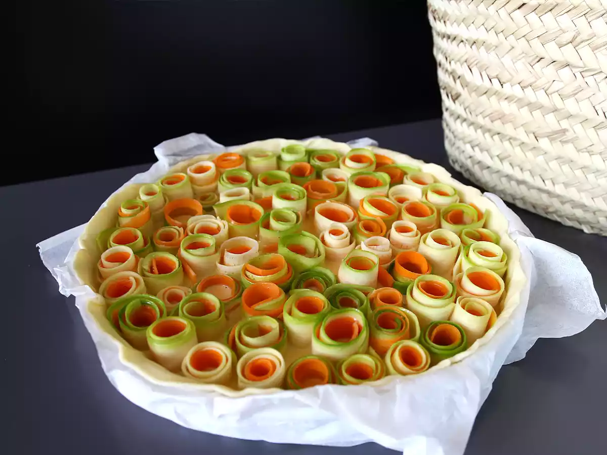Růžová quiche z cukety a mrkve - foto 3