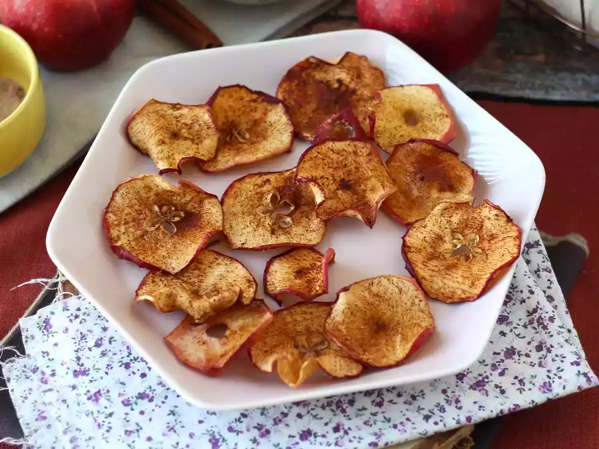 Skořicové jablečné lupínky v Air Fryer - foto 4