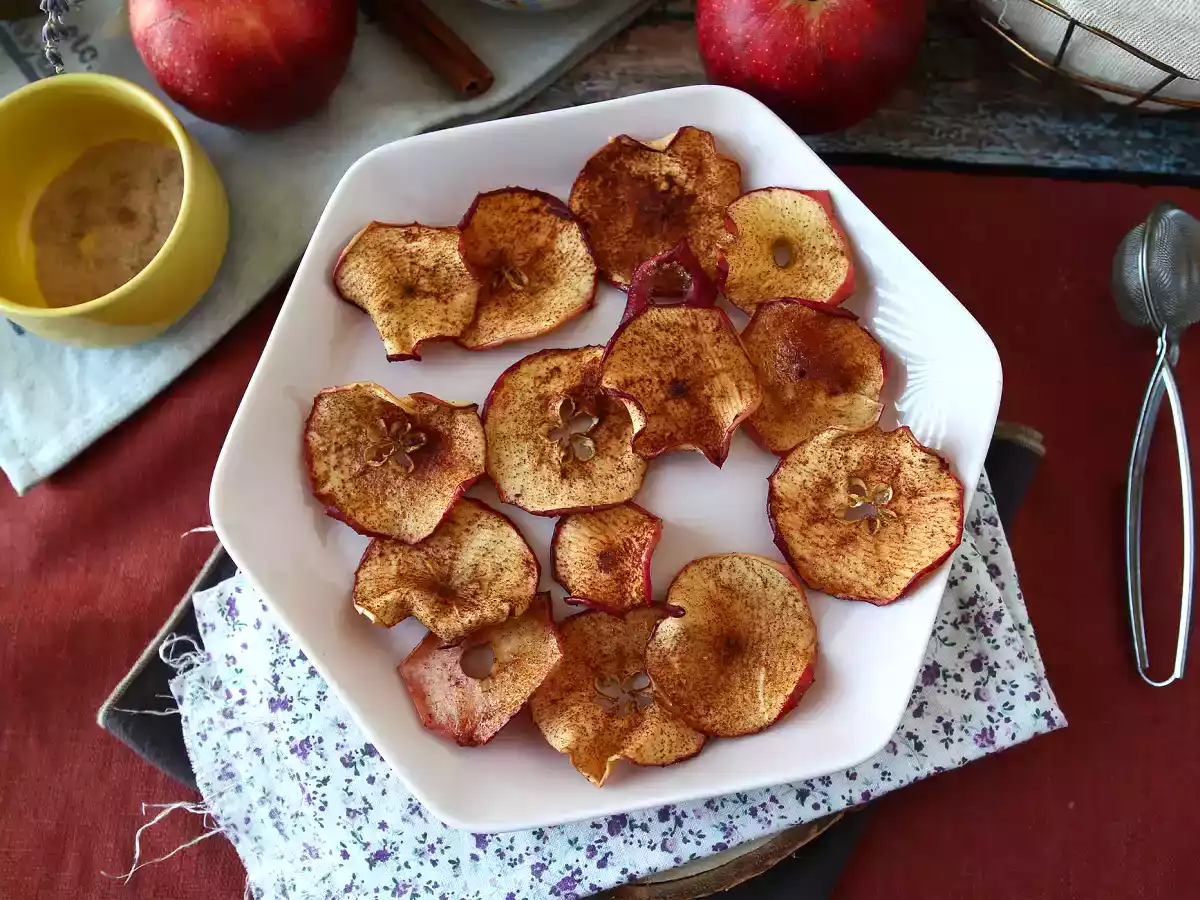 Skořicové jablečné lupínky v Air Fryer - foto 7