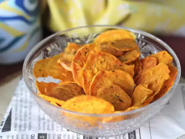 Recept Sladké bramborové lupínky v mikrovlnné troubě