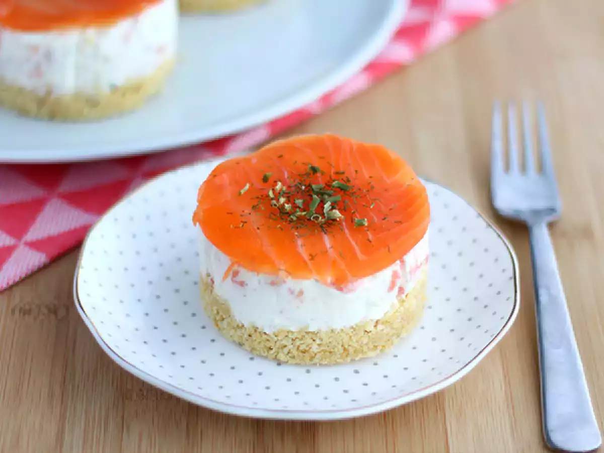 Slané cheesecaky s uzeným lososem