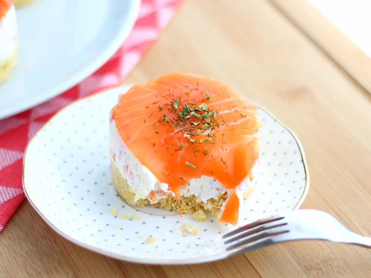 Slané cheesecaky s uzeným lososem - foto 4