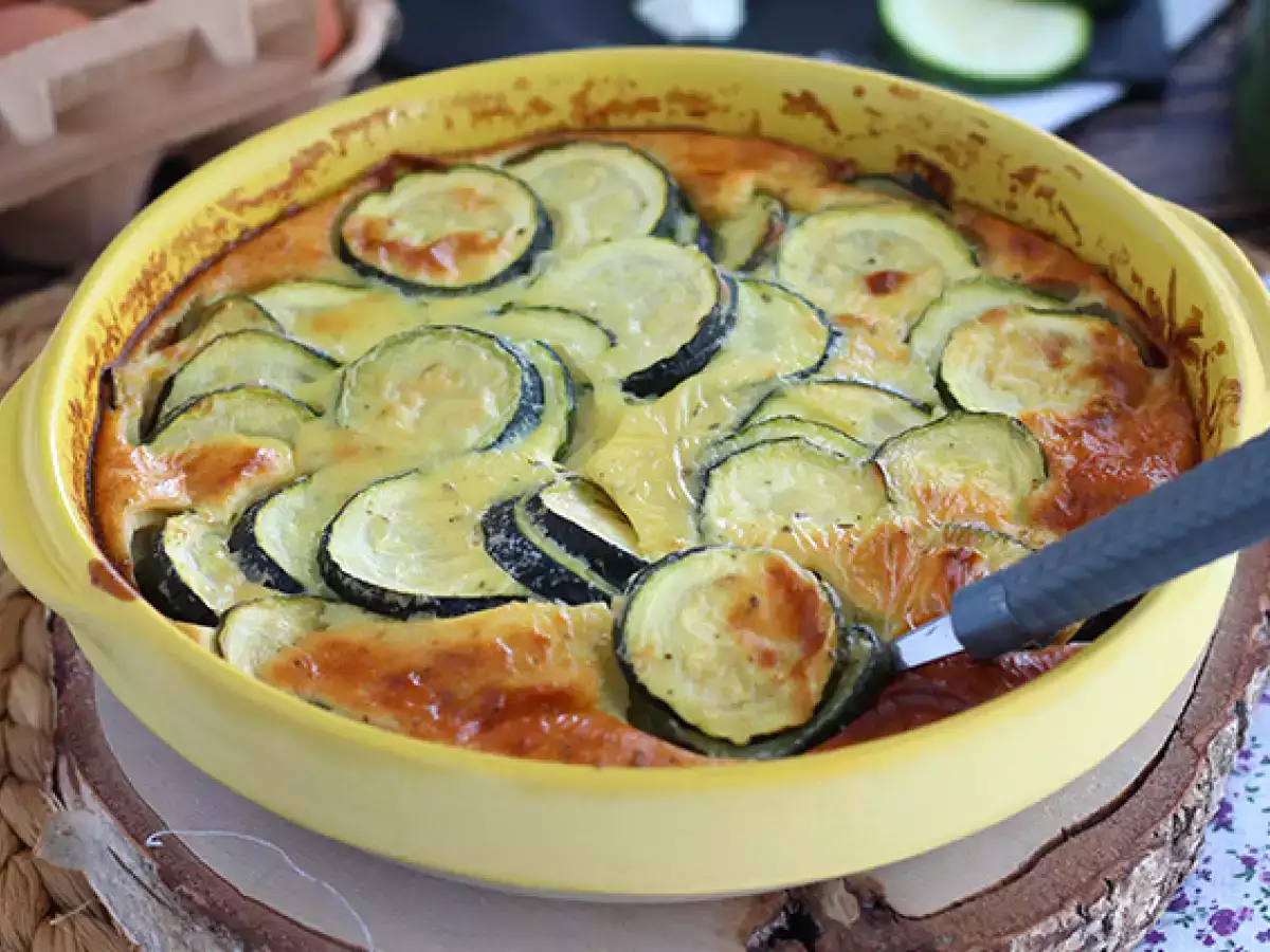 Slaný clafoutis s cuketou a kozím sýrem - foto 2