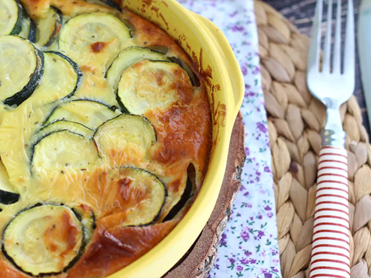 Slaný clafoutis s cuketou a kozím sýrem - foto 3