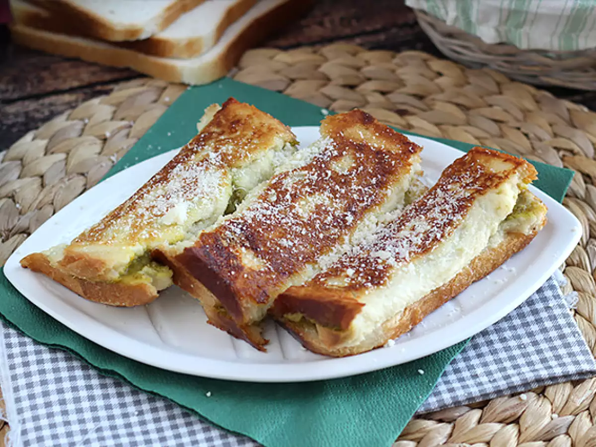 Slaný francouzský toast s pestem - foto 3