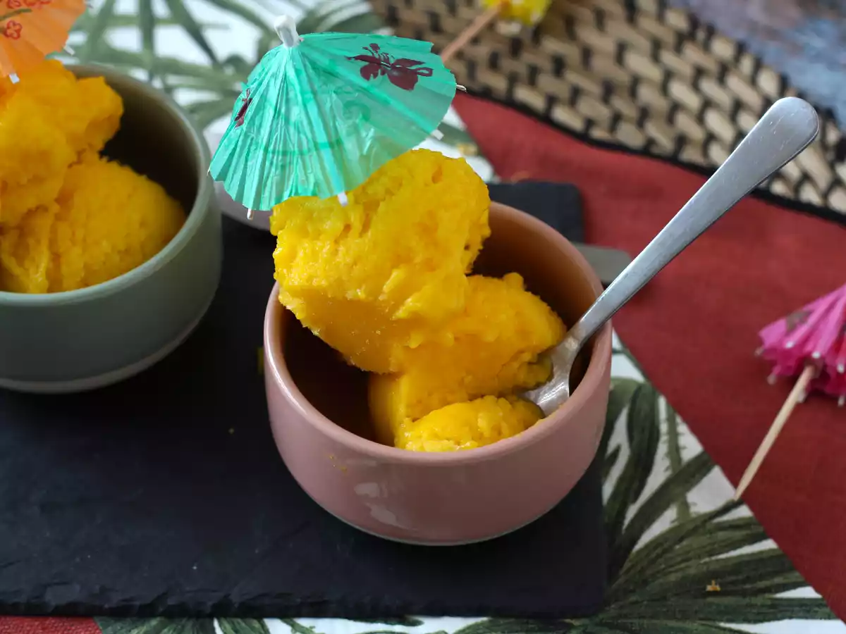 Sorbet z manga a limetky s pouhými 3 ingrediencemi, hotový za 5 minut! - foto 2