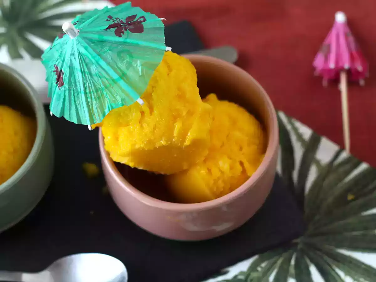 Sorbet z manga a limetky s pouhými 3 ingrediencemi, hotový za 5 minut! - foto 4