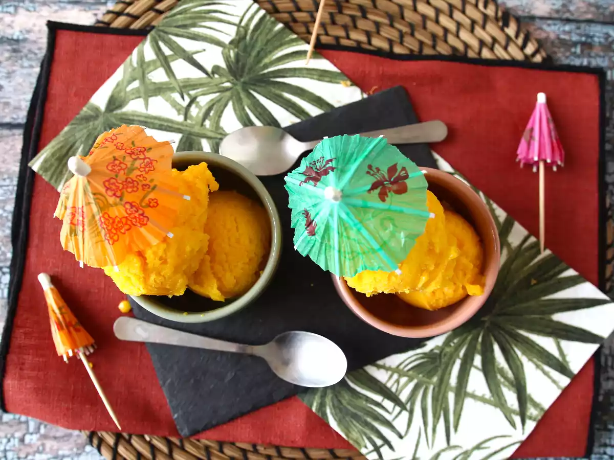 Sorbet z manga a limetky s pouhými 3 ingrediencemi, hotový za 5 minut! - foto 5