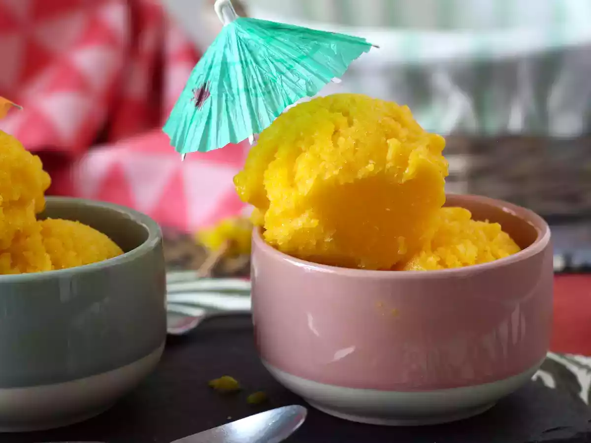Sorbet z manga a limetky s pouhými 3 ingrediencemi, hotový za 5 minut! - foto 6