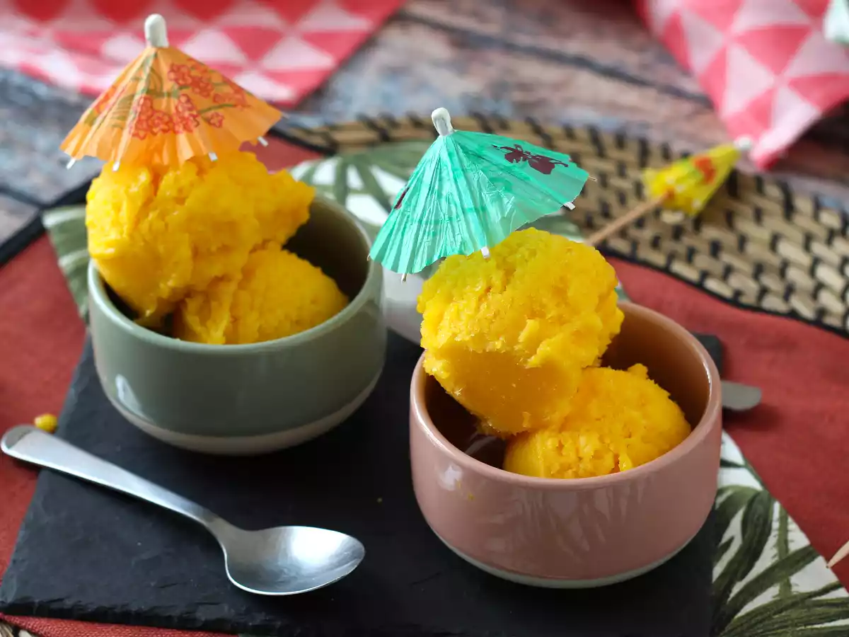 Sorbet z manga a limetky s pouhými 3 ingrediencemi, hotový za 5 minut! - foto 7