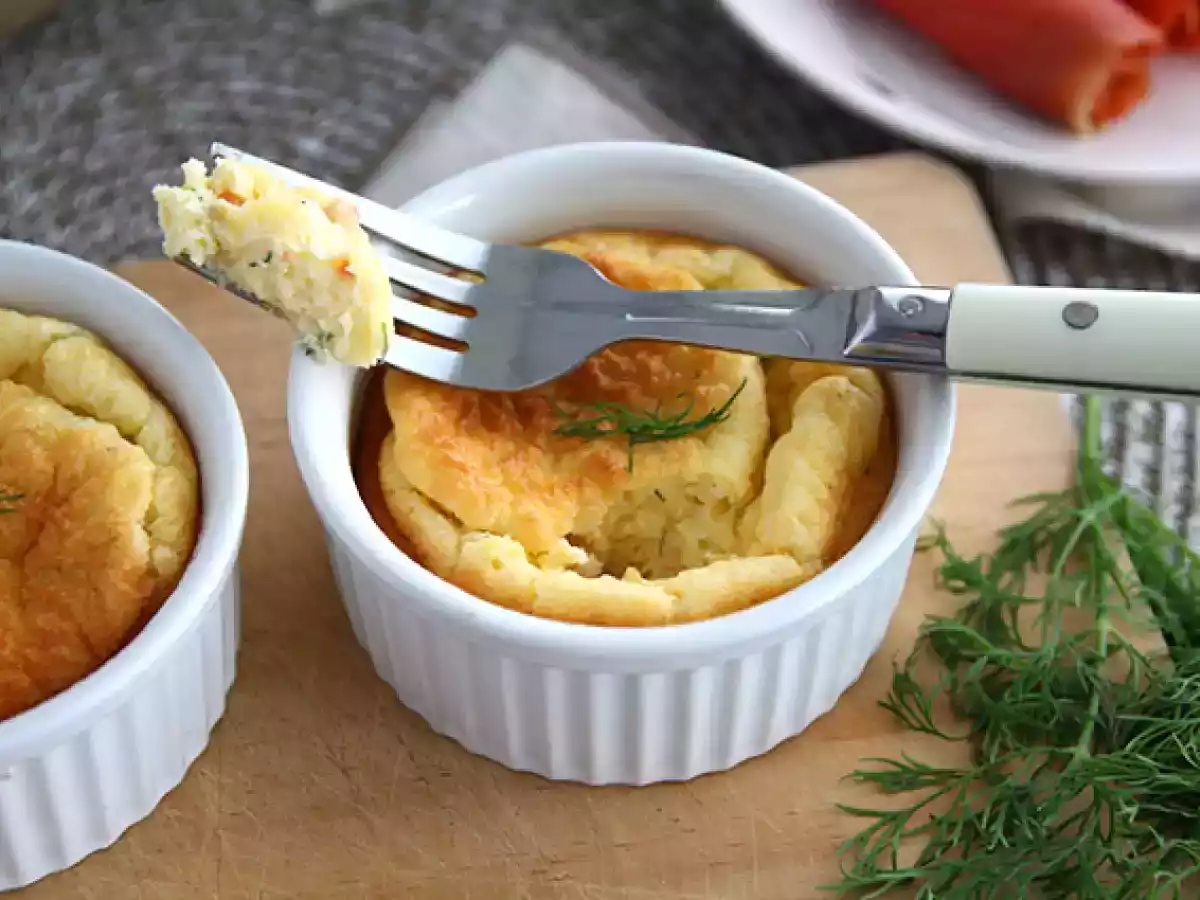 Soufflé z uzeného lososa a čerstvého sýra - foto 2