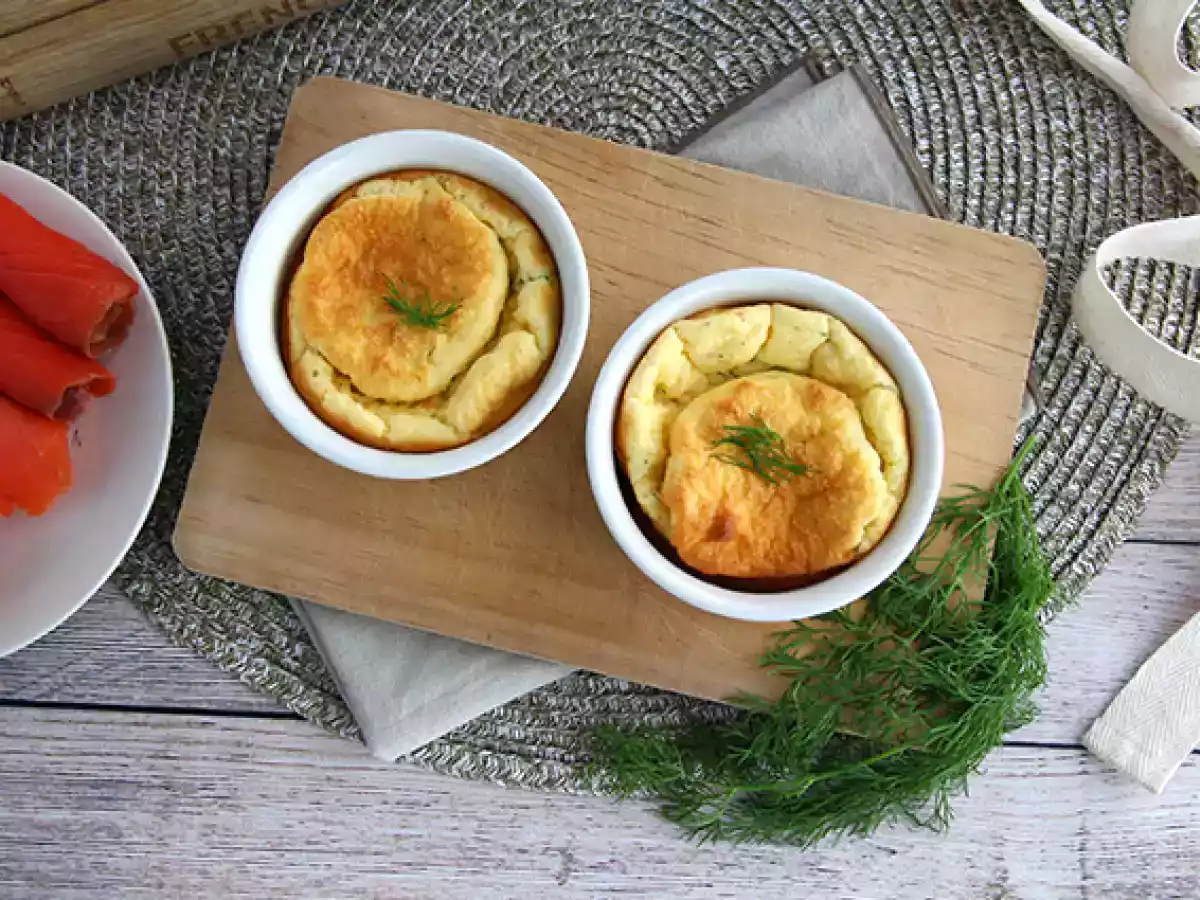 Soufflé z uzeného lososa a čerstvého sýra - foto 3