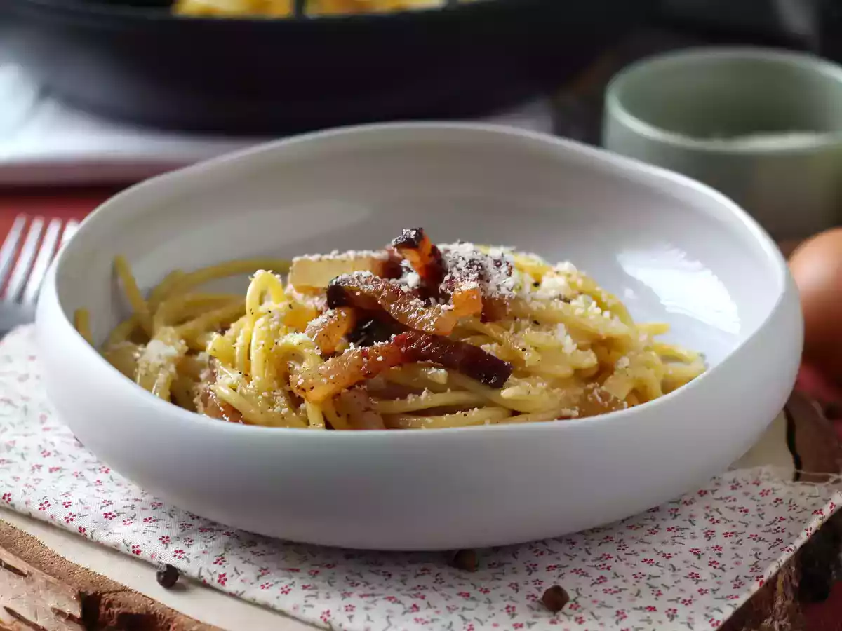 Spaghetti alla carbonara, pravý italský recept na carbonara! - foto 2