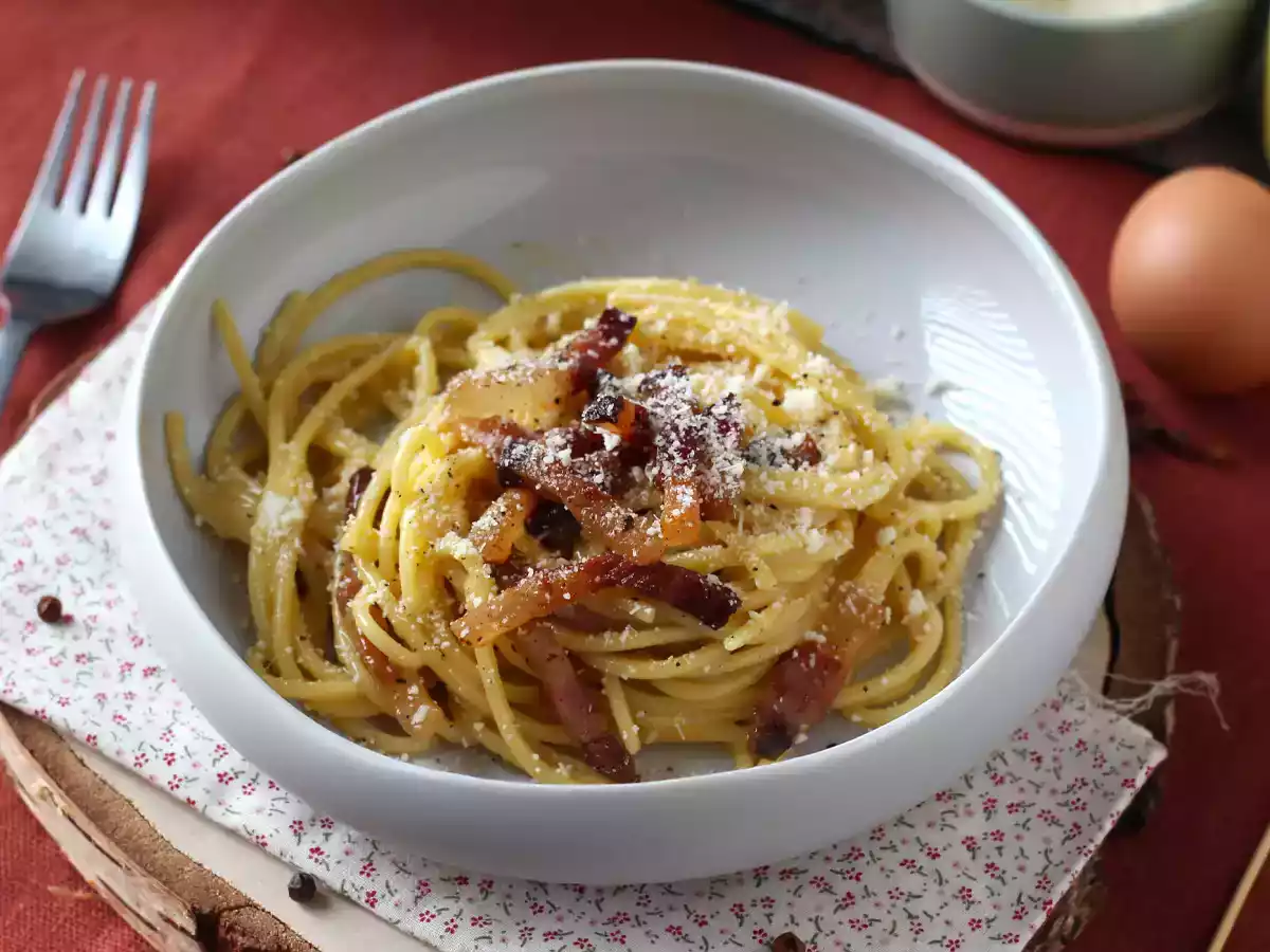 Spaghetti alla carbonara, pravý italský recept na carbonara! - foto 3