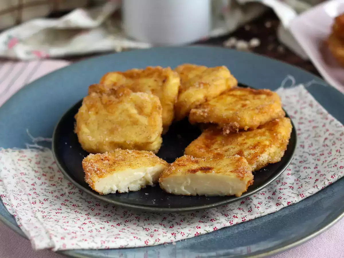 Španělský dezert leche frita – smažené mléko