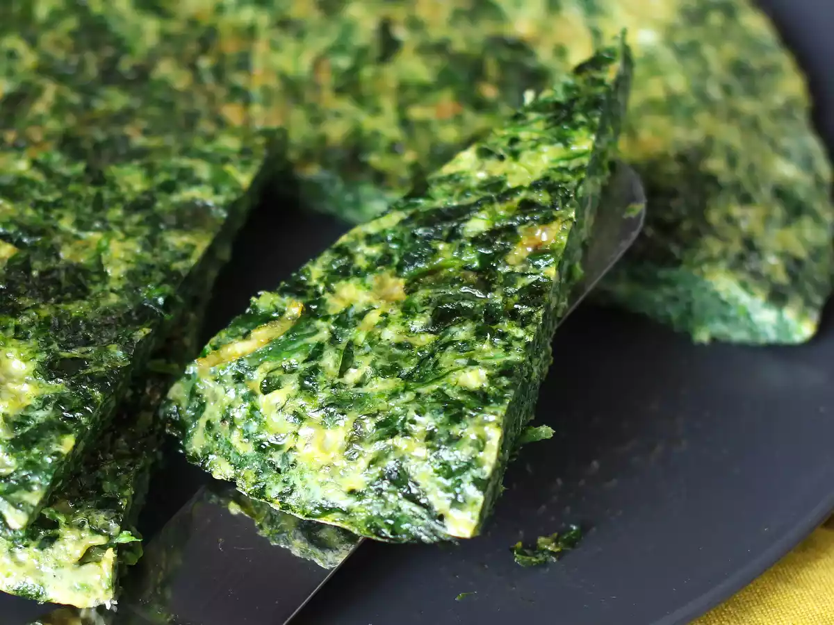Špenátová omeleta, snadný a chutný vegetariánský hlavní chod - foto 5
