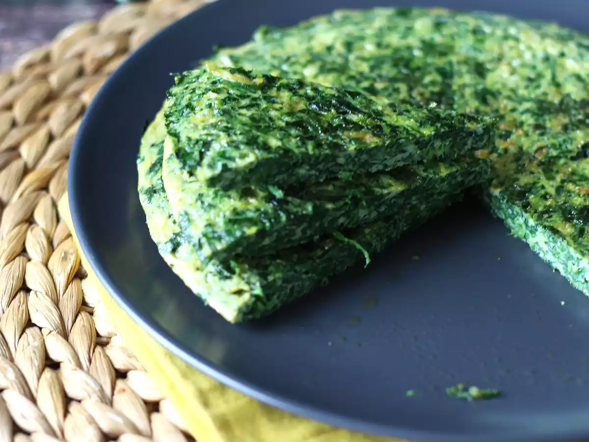 Špenátová omeleta, snadný a chutný vegetariánský hlavní chod - foto 6