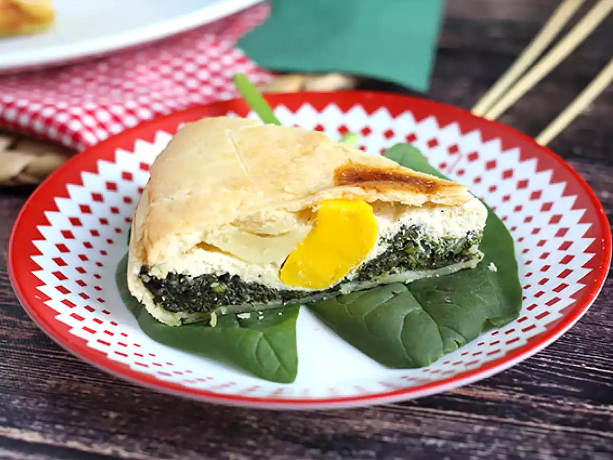 Špenátový koláč s ricottou a vejci - italská Torta Pasqualina - foto 5