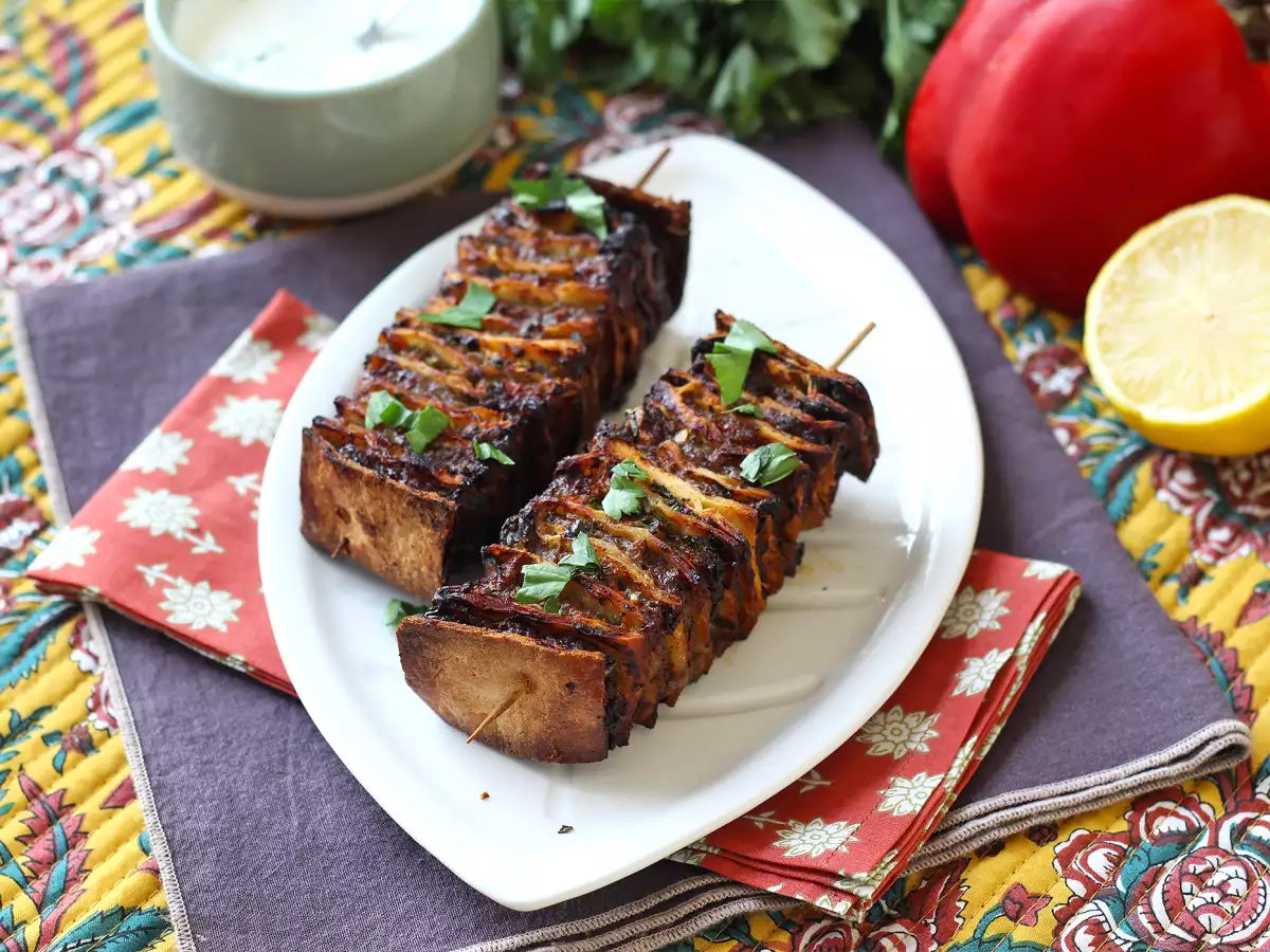 Špízy lavash kebab z tortill v horkovzdušné fritéze - foto 5