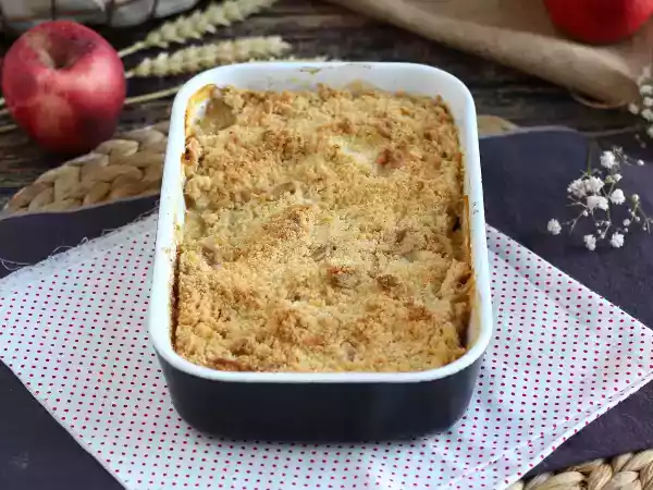 Recept Super snadný jablečný crumble