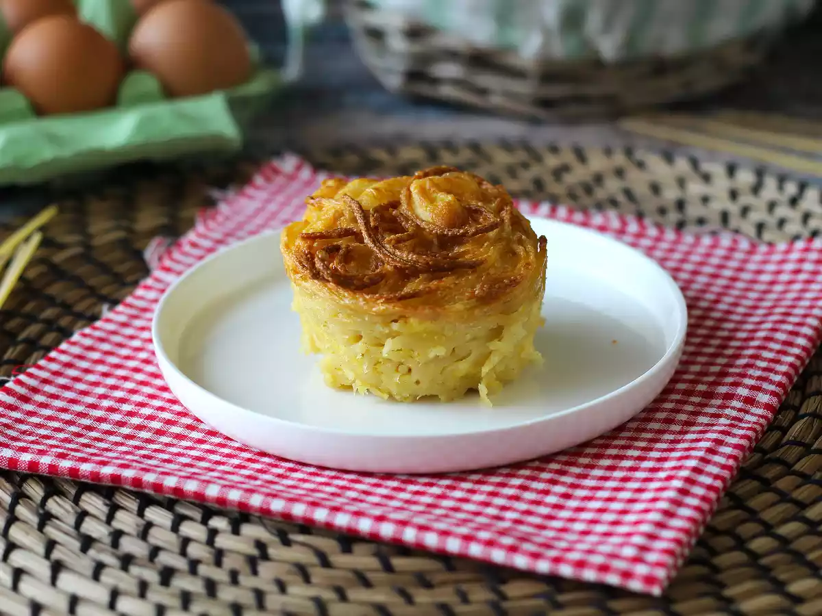 Těstovinová omeleta ve fritéze - foto 2