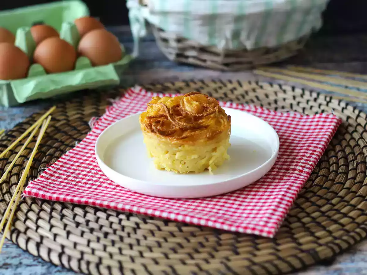 Těstovinová omeleta ve fritéze - foto 5