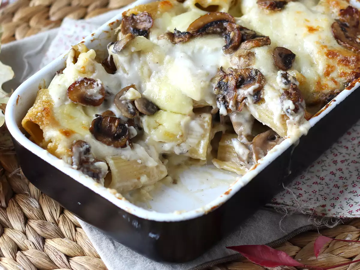 Těstoviny al forno ai funghi: dokonalý krémový a vláknitý recept na podzim - foto 3