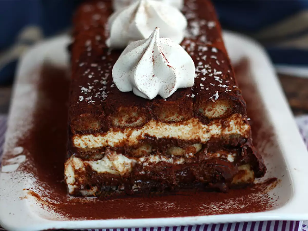 Tiramisu ve tvaru vánočního polena (návod krok za krokem) - foto 3