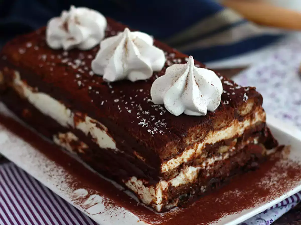 Tiramisu ve tvaru vánočního polena (návod krok za krokem) - foto 4