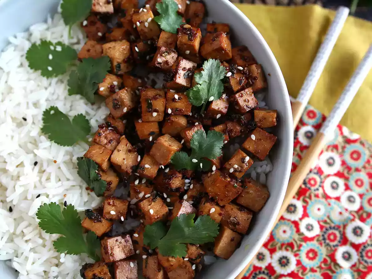 Tofu marinované v sójové omáčce - foto 3
