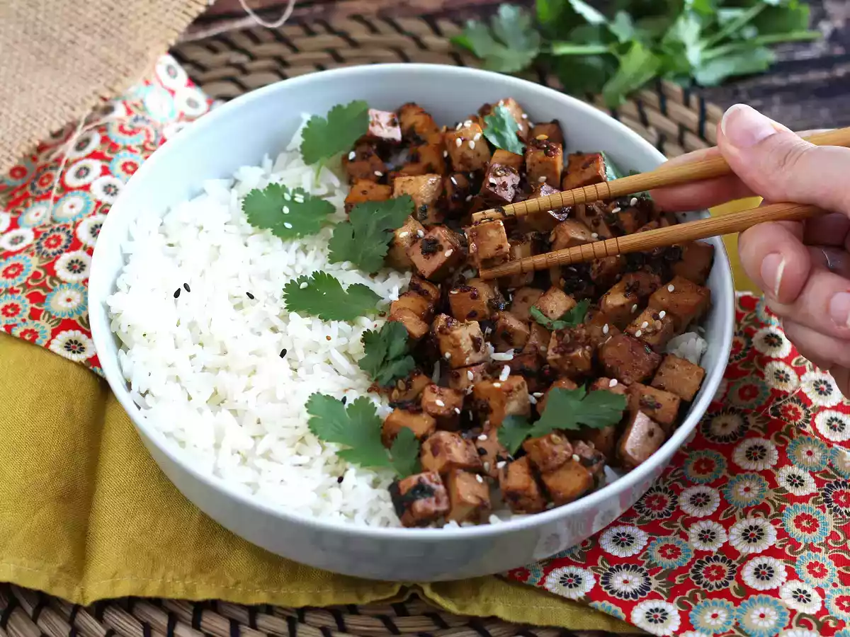 Tofu marinované v sójové omáčce - foto 4