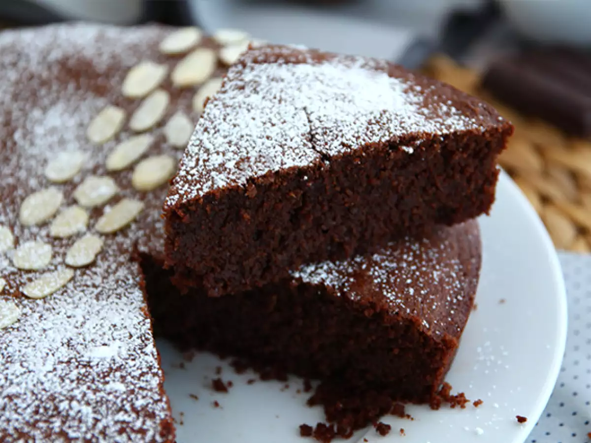 Torta Caprese – vláčný čokoládový dort s mandlemi