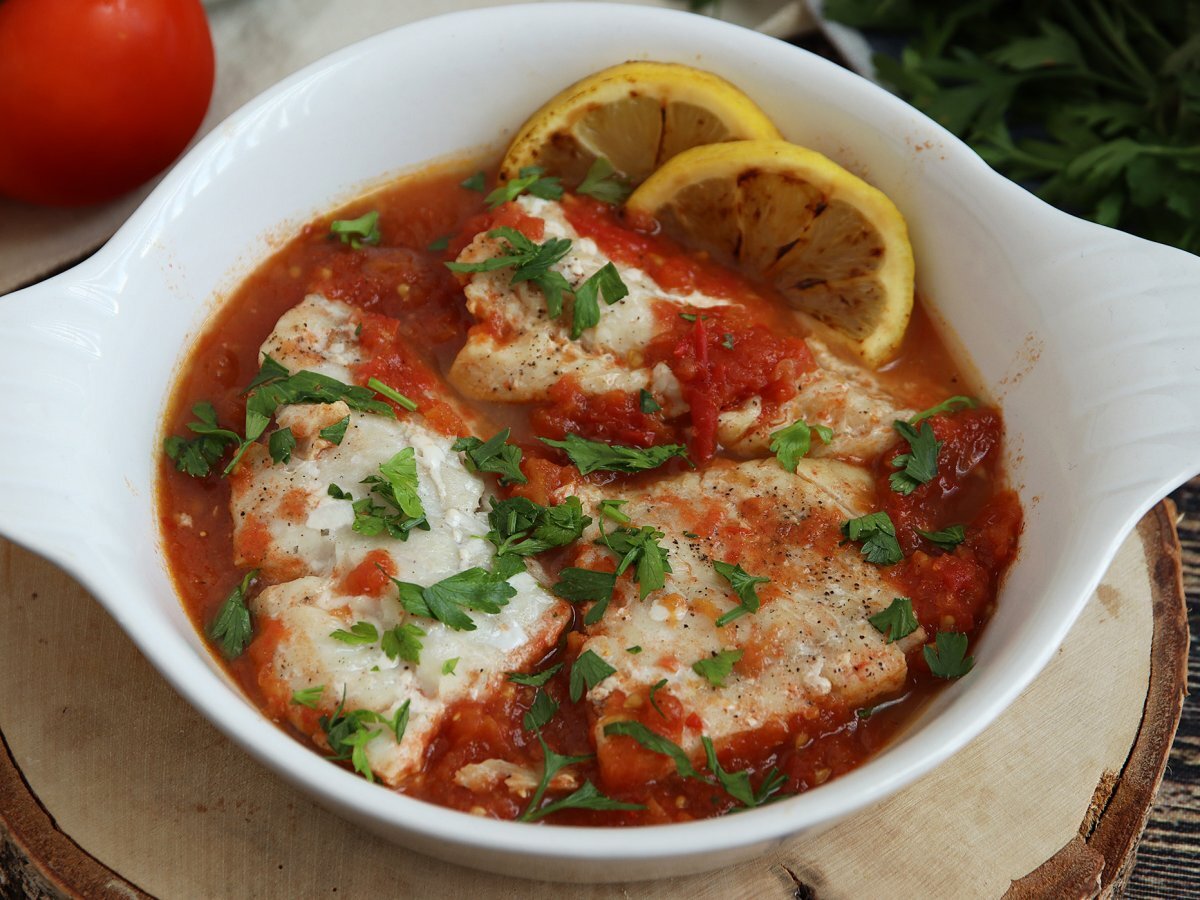 Treska tmavá s rajčaty a citronem (zdravý a snadný recept!) - foto 3