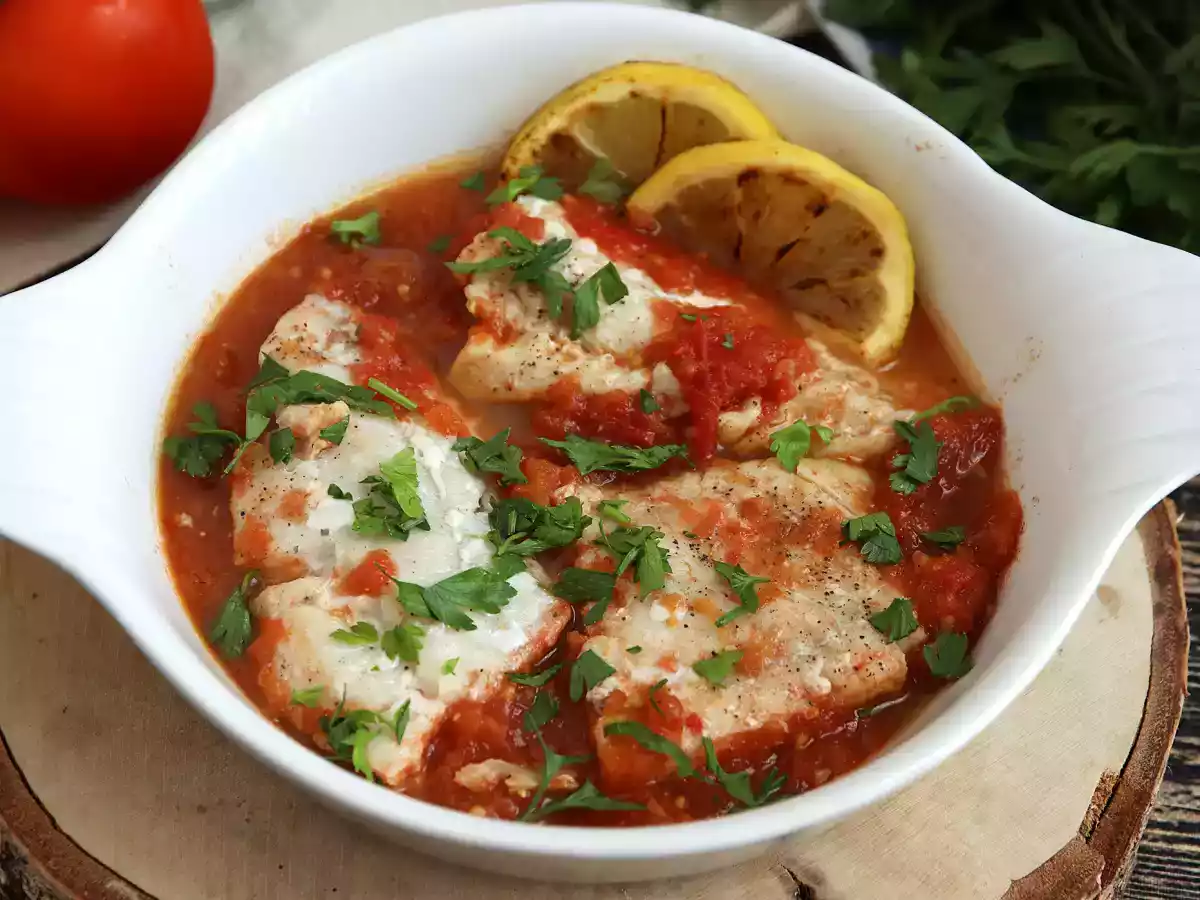 Treska tmavá s rajčaty a citronem (zdravý a snadný recept!) - foto 3