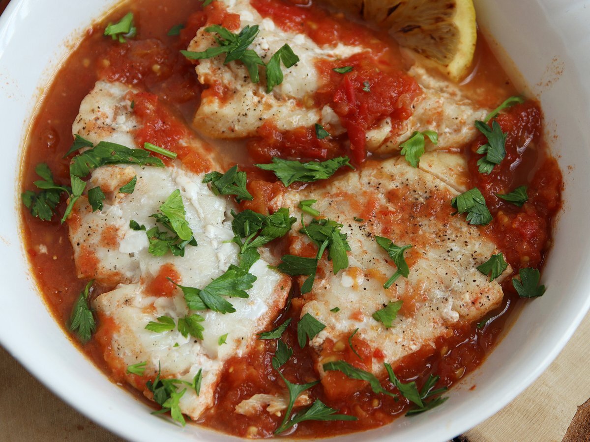 Treska tmavá s rajčaty a citronem (zdravý a snadný recept!) - foto 4