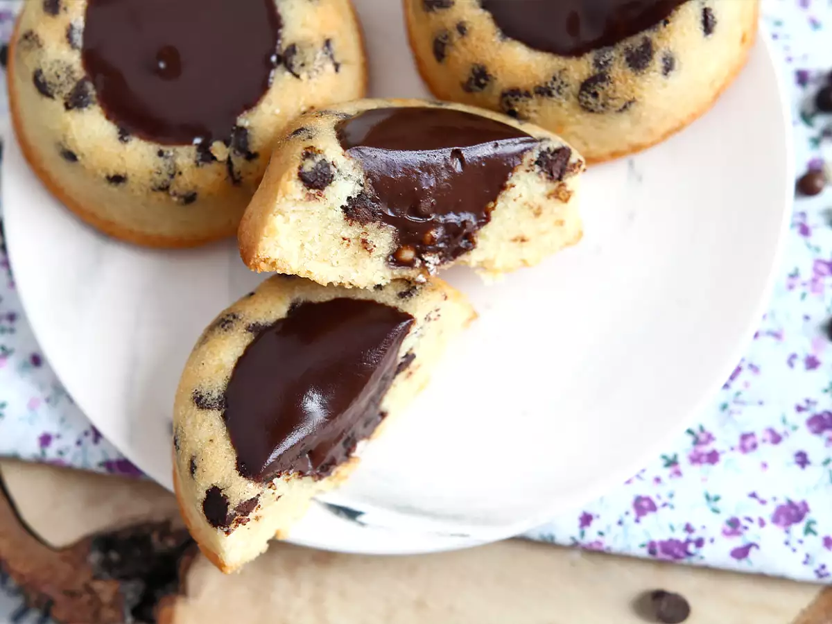 Tygří financiers s čokoládou a křupavou ganache - foto 7