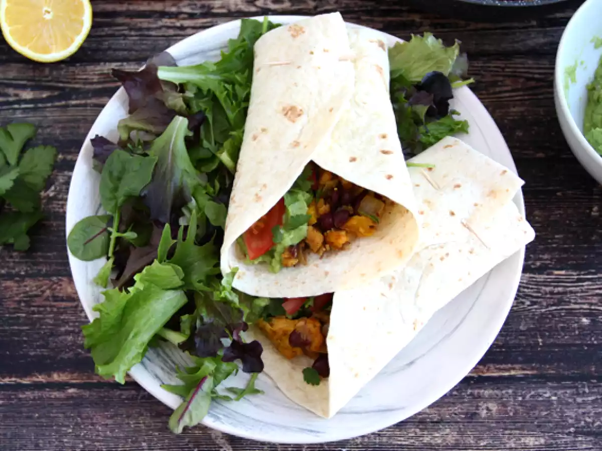 Vegetariánské fajitas s texturovaným sójovým proteinem - foto 3