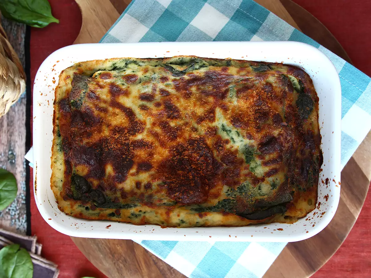 Vegetariánské lasagne se špenátem a tofu v horkovzdušné fritéze - foto 2