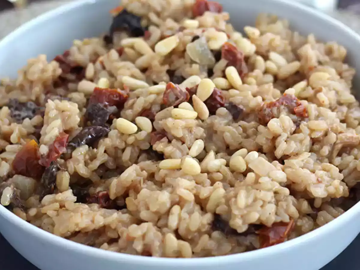 Vegetariánské rizoto se sušenými rajčaty a houbami - foto 5
