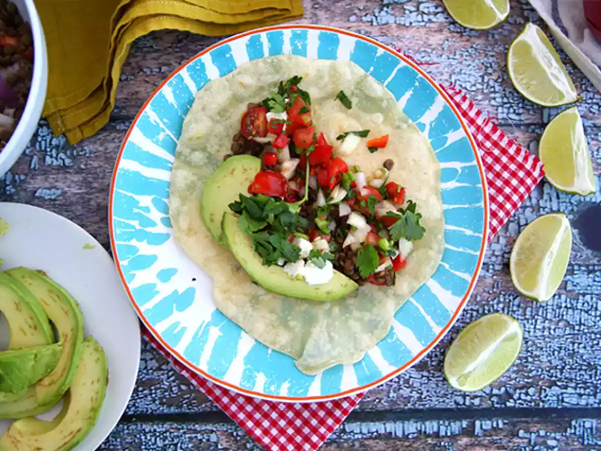 Vegetariánské tacos s čočkou - foto 3
