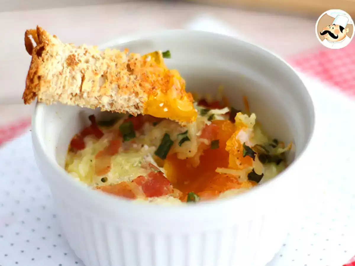Vejce v kokotě se slaninou a pažitkou, rychlý recept - foto 4