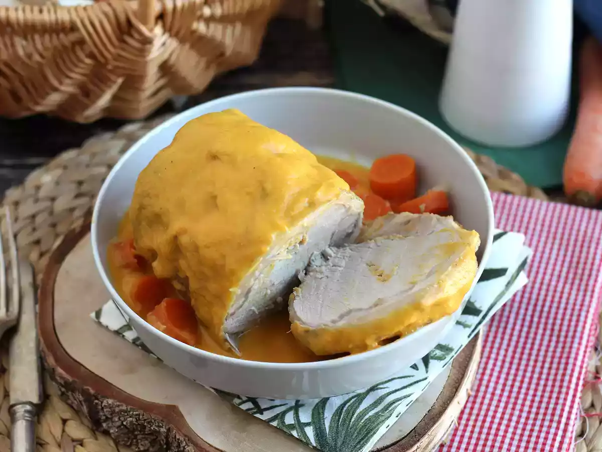 Vepřová panenka s pivní a mrkvovou omáčkou v tlakovém hrnci