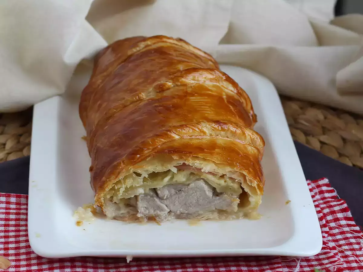 Vepřová panenka v listovém těstě krok za krokem - foto 4