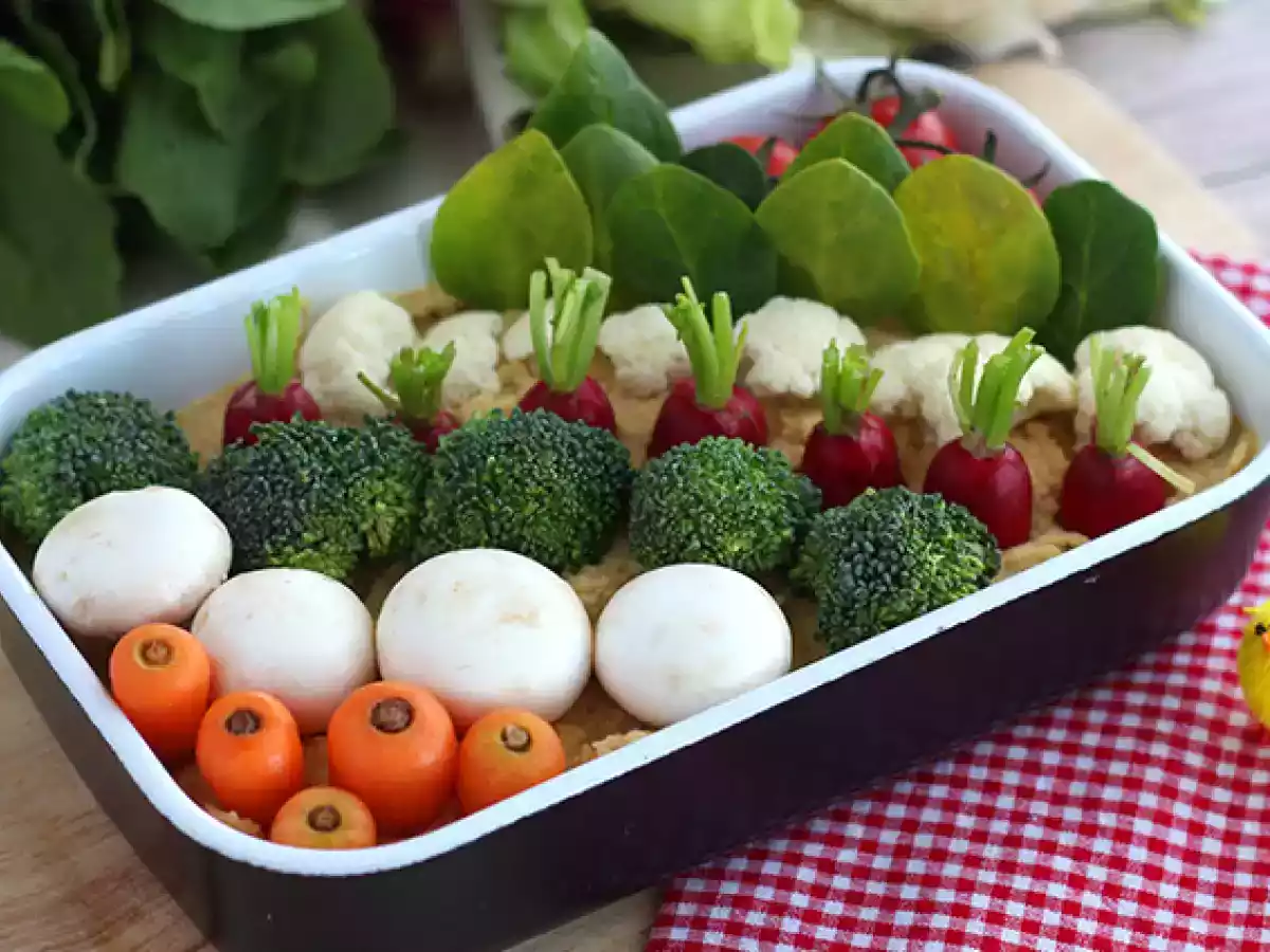 Zeleninová zahrádka na aperitivy (hummus a baby zelenina) - foto 4