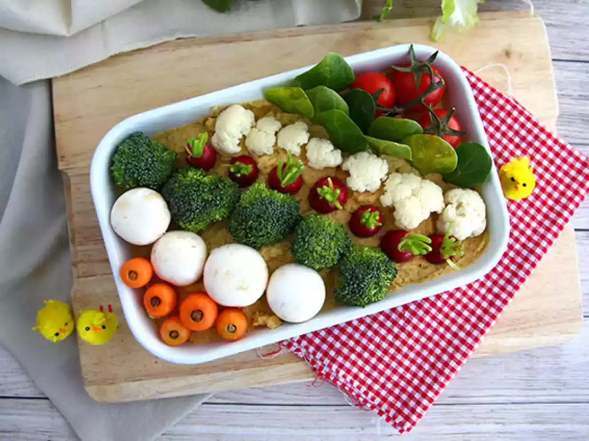 Zeleninová zahrádka na aperitivy (hummus a baby zelenina) - foto 5